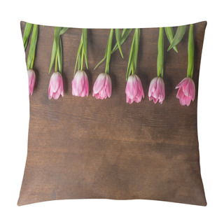 Personality  Pink Tulips On Table Pillow Covers