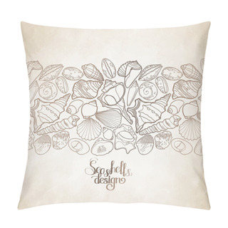 Personality  Graphic Seashells Border Pillow Covers
