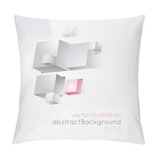 Personality  Abstract Geometric Background From Cubes. Pillow Covers