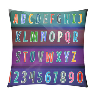 Personality  Artistic Alphabet Set Vector Illustration   Pillow Covers