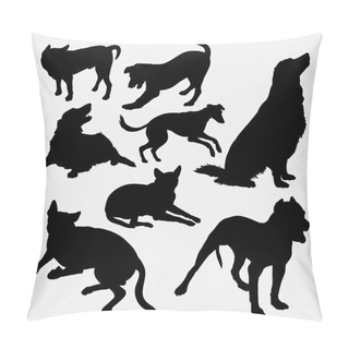 Personality  Dog Pet Animal Silhouette 16 Pillow Covers