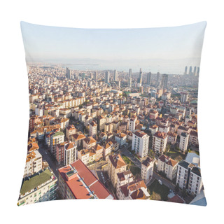 Personality  Aerial Drone View Of Unplanned Urbanization City Of Istanbul Kar Pillow Covers