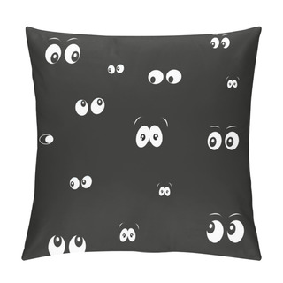 Personality  Glowing In The Dark Eyes Vector Background Pillow Covers
