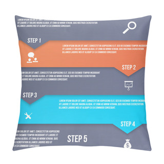 Personality  Steps Process , Vector Illustration Pillow Covers