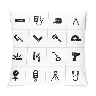 Personality  Set Icons Of Measuring Tools Pillow Covers