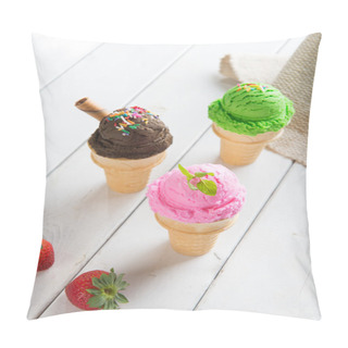 Personality  Various Cone Ice Creams Pillow Covers