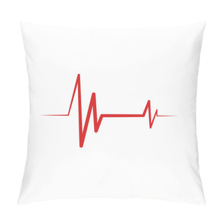 Personality  Heartbeat Cardiogram Icon Vector Logo  Pillow Covers