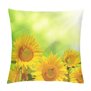 Personality  Sunflower Field Pillow Covers