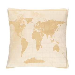 Personality  Old Style Anitioque World Map Pillow Covers