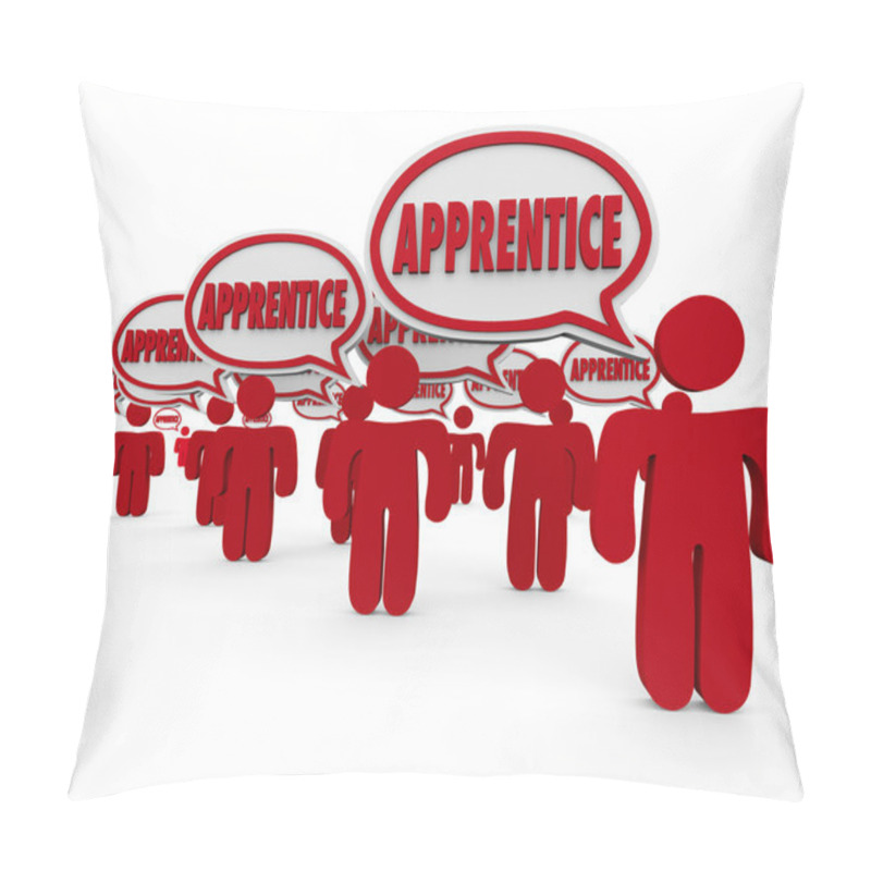 Personality  Apprentice Word In Thought Bubbles To Illustrate People Pillow Covers