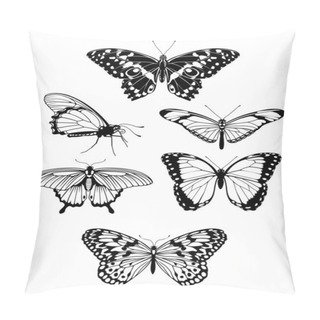 Personality Beautiful Stylised Butterfly Outline Silhouettes Pillow Covers
