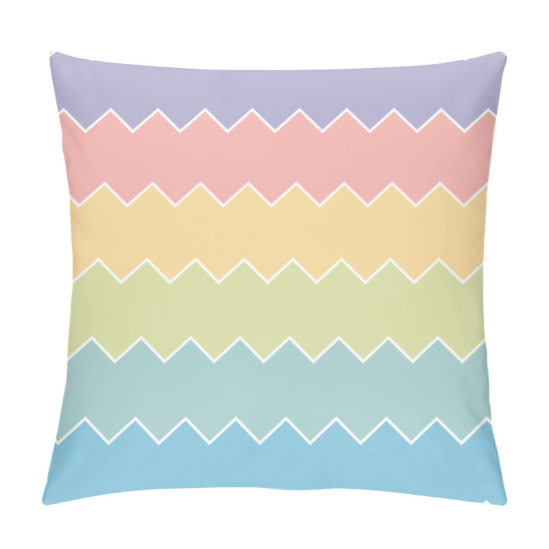 Personality  Seamless rainbow multi coloured sawtooth zig-zag pattern background pillow covers