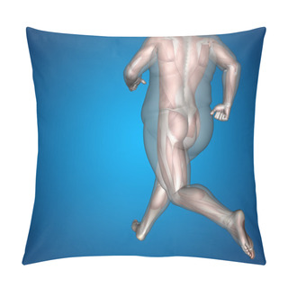 Personality  Overweight Vs Slim Fit Man Pillow Covers