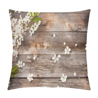 Personality  Spring Flowers On Wooden Background Pillow Covers