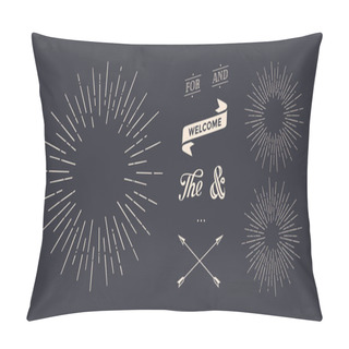 Personality  Set Of Light Rays Pillow Covers