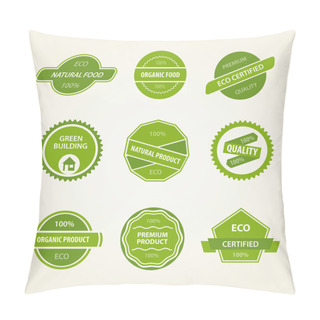 Personality  Set Of Organic Vector Labels Pillow Covers