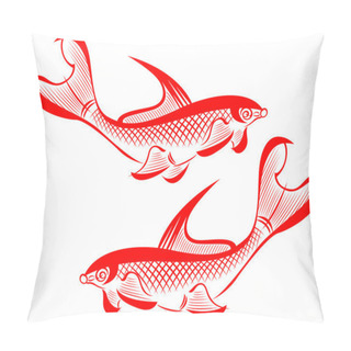 Personality  Fish Illustration Pillow Covers