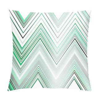 Personality  Corrugated, Wrinkled, Wavy, Zig-zag, Criss-cross Lines Abstract Colorful GREEN Geometric Pattern, Background, Texture Or Backdrop Pillow Covers
