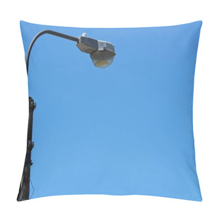 Personality  A Street Lamp With A Clear Blue Sky In The Background At Daytime Pillow Covers