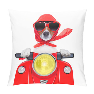 Personality  Motorcycle Dog Summer Dog Pillow Covers
