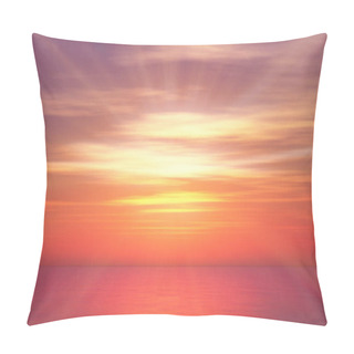 Personality  Beautify Sunset Over Sea, Sun Ray Pillow Covers
