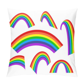Personality  Rainbow Set. Rainbow Arch Different Styles. Pillow Covers