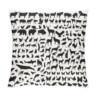 Personality       Collection Of Vector Animal Silhouettes  Pillow Covers