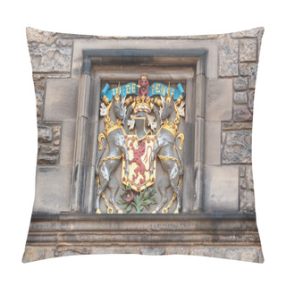 Personality  Coat Of Arms Detail In Edinburgh Castle Pillow Covers
