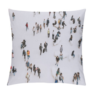 Personality  Successful Business Man In New York City, Portraits And Lifestyle Pillow Covers
