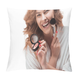 Personality  Woman Applying Makeup  Pillow Covers
