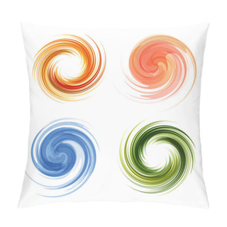 Personality  Colorful Abstract Icon Set. Dynamic Flow Illustration. Pillow Covers