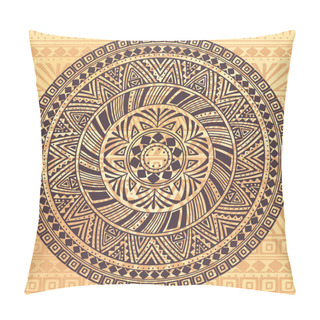 Personality  Round Pattern With Ethnic Elements Pillow Covers