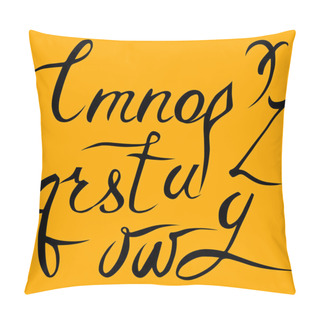 Personality  Cursive Alphabet In Style Hand Made. Pillow Covers