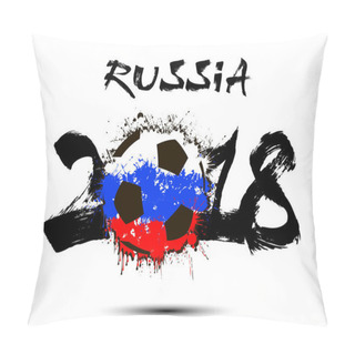 Personality  Abstract Number 2018 And Soccer Ball Blot Pillow Covers