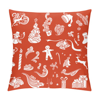 Personality  Christmas Object Silhouettes. Pillow Covers
