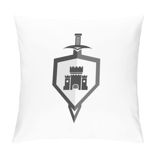Personality  Castle Logo Template Pillow Covers