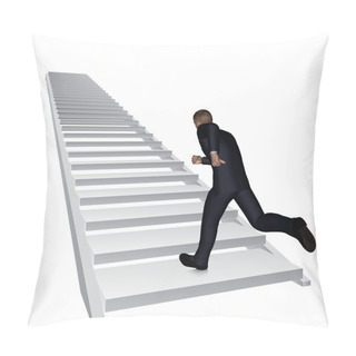 Personality  Business Man Running  Pillow Covers