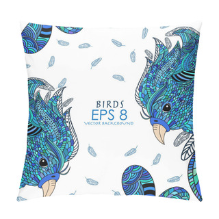 Personality  Sample Text Background With Paradise Birds Pillow Covers
