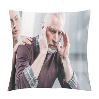 Personality  Man Having Headache Pillow Covers