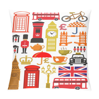Personality  Uk Icon Set Pillow Covers