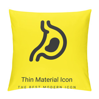 Personality  Acid Minimal Bright Yellow Material Icon Pillow Covers