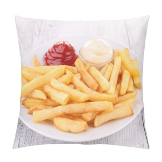 Personality  Plate Of French Fries Pillow Covers