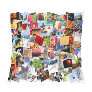 Personality  Stack Of Photos Pillow Covers