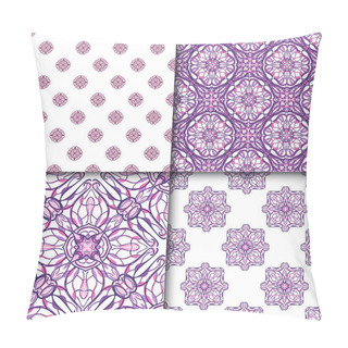 Personality  Set Of Patterns With Decorative Symmetric Oriental Ornaments Pillow Covers