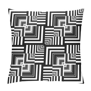Personality  Seamless Op Art Pattern. Geometric Texture. Pillow Covers