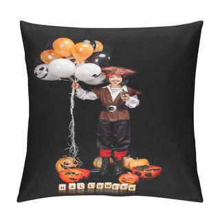 Personality  Pirate With Balloons, Pumpkins And Sweets Pillow Covers