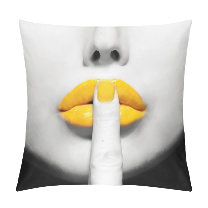 Personality  Yellow lips pillow covers