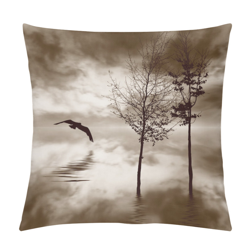 Personality  Beautiful Sepia Landscape Pillow Covers