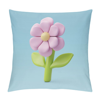 Personality  3d Vector Spring Pink Flower. Happy Mother's Day, Valentine Day Concept. Eps 10 Vector Pillow Covers