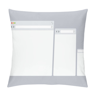 Personality  Flat Vector Browser Templates Pillow Covers